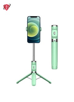 Buy Bluetooth Remote Control Tripod Selfie Stick (Green) in UAE