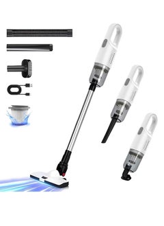 اشتري Cordless Vacuum Cleaner, 12000Pa Powerful Cordless Vacuum with 6000 mAh Battery, 35Mins Long Runtime, Lightweight & Ultra-Quiet Stick Vacuum for Hardwood Floor Carpet Pet Car Cleaning في الامارات