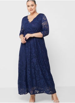 Buy Lace Detail Fit & Flare Dress in UAE