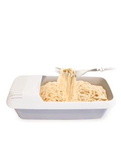 Buy Microwave Pasta Cooke, No Boil, No Mess, No Fuss Pasta Recipes, No Stick Pasta Cooker With Strainer Ready In As Little As 10 Minutes for up to 4 Servings, Made For More Pasta Menus in UAE