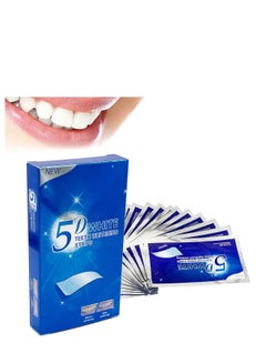 اشتري 5D teeth whitening strip denture oral hygiene care strip teeth bleaching system Gel في السعودية