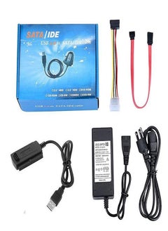 Buy SATA/PATA/IDE Drive to USB 2.0 Adapter Converter Cable For Hard Drive Disk HDD 2.5" 3.5" With External AC Power Adapter in Saudi Arabia