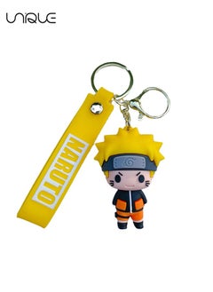 Buy Japanese Anime keychain -Keychain Gift for Boys, Cartoon Keychains Accessories Keyring Key Purse Backpack Car Charms - Naruto - Yellow in UAE