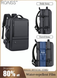 Buy Scalable Large Capacity Laptop Backpack Business Backpack College Waterproof Travel Backpack Suitable for 17 Inch Laptops for Men and Women with USB Charger Black in Saudi Arabia