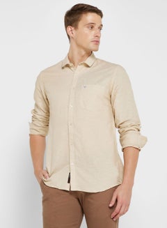 Buy Self Design Classic Slim Fit Opaque Casual Shirt in UAE