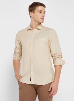 Buy Self Design Classic Slim Fit Opaque Casual Shirt in UAE