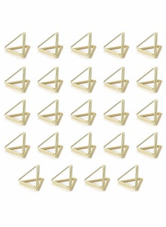 Buy ELECDON Place Card Holders, Triangle Shape Table Card Holders Photo Holder Pictures Stand Clips for Place Cards Weddings Anniversary Party Office Desk Name, Gold 24 Pack in Saudi Arabia