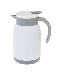 Buy steel thermos for Tea and Coffee 900 ml white color in Saudi Arabia