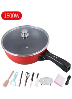 اشتري Multi Function Non Stick Electric Frying Pan with Accessories for Household Purposes في الامارات