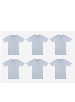 اشتري John Gladstone Mens Inner T-Shirt RN White pack of 6 في الامارات