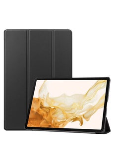 Buy Hard Shell Smart Cover Protective Slim Case For Samsung Galaxy Tab S9 Plus Black in UAE