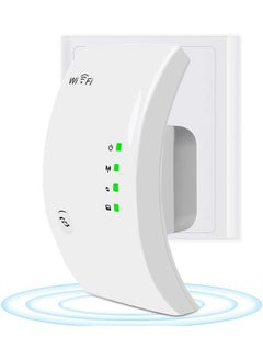 Buy WiFi Extender, 300Mbps 2.4Ghz Wireless WiFi Signal Range Booster Network Repeater, WiFi Signal Amplifier With Ethernet Port Support Ap/Repeater Mode（White） in Saudi Arabia