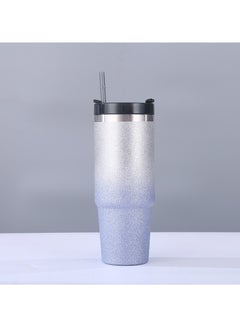 Buy Vacuum Double Wall Stainless Steel Drinking Water Bottle With Straw Insulated Coffee Tumbler Travel Mug Outdoor Kettle Thermos Cups in UAE