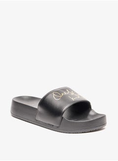 Buy Women's Typographic Print Slides in UAE