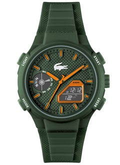 اشتري LC33 Analog and Digital Display Silicon Strap Wrist Watch - 45 mm - Khaki Green في السعودية