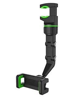 اشتري 360 Degree Rotating Rearview Mirror Multifunctional Car Phone Holder Adjustable Support Hanging Clip Bracket Cell Phone Holder For 4.0-6.1 Inch Mobile في الامارات