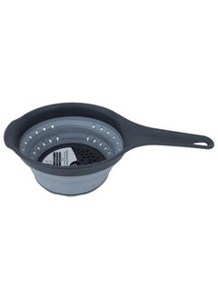 Buy Foldable Black Silicone Strainer 1500 ml in Saudi Arabia