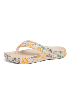 Buy New Thickened Outer Flip Flops Printing Beach Slippers in UAE