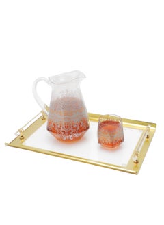 اشتري Acrylic Tray, Clear Tray, Acrylic Serving Tray with Handles for Ottoman, Coffee, Appetizer, Breakfast (Clear) في الامارات