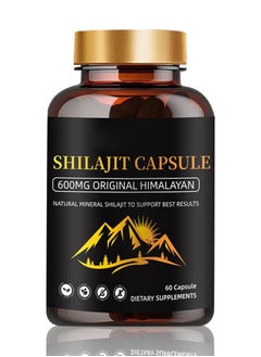 اشتري الهيمالايا shilajit الرجال والنساء كبسولات ( shilajeet ) - 600 ملغ من مكافئ الطاقة الطبيعية والقدرة على التحمل محسن - 60 كبسولات نباتي في السعودية