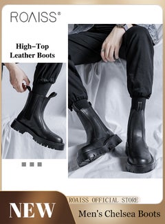 Buy Men Chelsea Boots British Style Martin Boots with High Cut Work Boot Design in Saudi Arabia