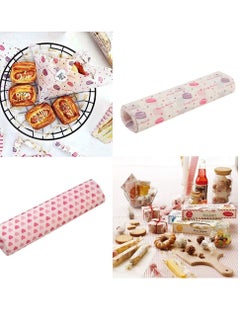 Buy Baking Food Packaging Paper Wax Paper Food Grade Grease Paper Food Wrappers Wrapping Paper For Bread Sandwich Burger Fries Oil Paper Baking Tools Disposable Candy Baking Oil-Proof Package Paper 100 Pc in UAE