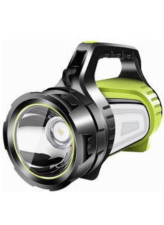 اشتري Portable LED Search Light, Rechargeable LED Flashlight with 2 Side Light, High Power Torch for Camping, Hiking, Outdoor Search في السعودية