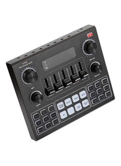 Buy V9 Live Sound Card Bluetooth Accompaniment Audio Mixer with Sound Effects For Broadcasting Recording Network Singing on Phones Laptop in UAE