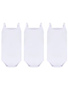 Buy Pack of 3 Strap 100% Cotton Bodysuit for Baby in Egypt