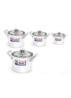 Buy Aluminum cookware set of 4 pieces 16-22cm in Saudi Arabia