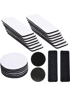 Buy 30PCS Double Side Tapes, 2 Style Mounting Pad Heavy Duty Strong Hook and Loop Tape Strips Self Adhesive Waterproof Sticky Pads for Home Office(Rectangle/Round) in UAE