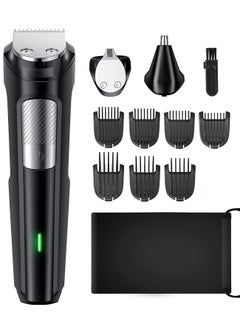 Buy Beard Trimmer Hair Clippers Men, Nose Trimmer, Body Groomer Men Kit, Cordless Rechargeable Modeling Hair Clippers with 7 Limit Combs, Removable Stainless Steel Blades in Saudi Arabia