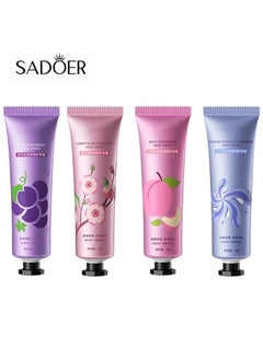 اشتري 4Pcs Hand Cream Gift-Scented Hand Lotion for Dry Cracked Hands,Body- Hand Care Moisturizing Cream Body Moisturizer Hydration Mini Hand Lotion Travel Size Bulk Mothers Day Gifts في السعودية