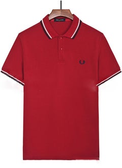 اشتري Essential Logo Printed Polo Red في السعودية