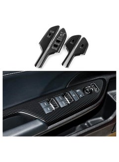 Buy Car Window Lift Control Switch Panel Cover Decals, for 2016-2021 Honda Civic 10th Gen Accessories, ABS Carbon Fiber Stickers, Not for Coupe Model in Saudi Arabia