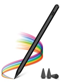 اشتري Upgraded Stylus Pen, iPad Pencil, Ultra High Precision & Sensitivity, Palm Rejection, Prevents False ON/OFF Touch, Power Display, Tilt Sensitivity, Magnetic Adsorption For iPad 2018 and Later في الامارات