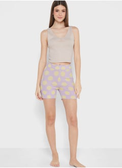 Buy High Waist Printed Shorts in UAE