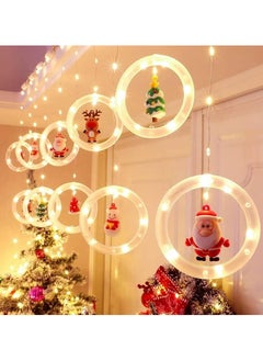 Buy Kaygital Christmas Window Lights - Tree Ring Lights with Curtain Indoor Decoration - Creative Christmas Hanging Lights (Round) in Egypt