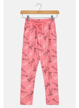 Buy Kids Girl Allover Print Pant, Pink Combo in UAE