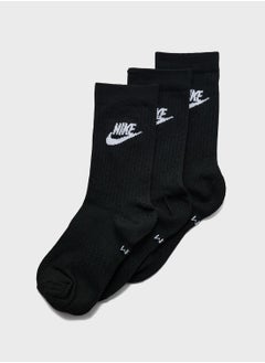 Buy 3 Pack Nsw Everyday Essential Crew Socks in UAE