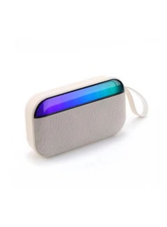 Buy BS-56D Portable Mini Wireless Bluetooth Speaker Outdoor Bluetooth Speaker With LED Light with RGB Light- White in Egypt