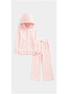 Buy Pink Velour Jog Set in Saudi Arabia