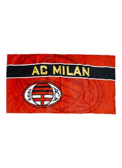 Buy AC Milan Football Club Bath and Beach Towel Red in Saudi Arabia