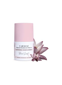 Buy Carmesi Natural Deodorant Roll-on for Women | 95% Natural + 5% Essential Ingredients | For Fresh Underarms All Day | No Aluminium | No Triclosan | Floral Sunset | 50 ml in UAE