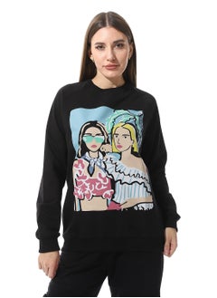 Buy Round Neck Printed Sweatshirt in Egypt