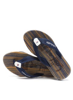 Buy Men's New Flip-flops Anti-skid Beach Shoes Blue in Saudi Arabia