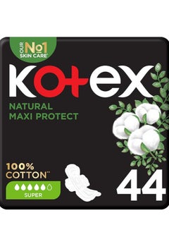 اشتري Kotex Natural Maxi Protect Super Thick Anti-Leakage Sanitary Pads-Pack of 44 في الامارات