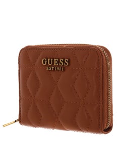 Buy Guess Elenia Quilted Design Mini Wallet Brown in UAE