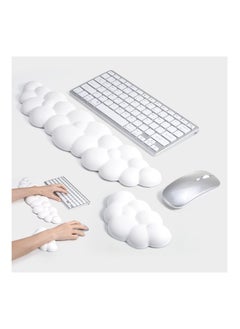 Buy Keyboard Wrist Rest Set Cute Cloud Shape Wrist Rest Support for Mouse Keyboard Computer Elbow Pad Arm Rest Mouse Wrist Cushion, Ergonomic Design for Typing Comfortably (Keyboard not Included) in Saudi Arabia