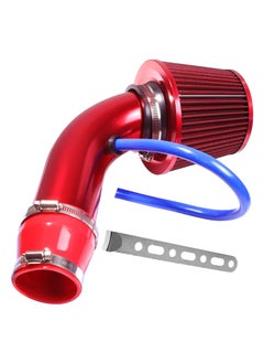 اشتري 76mm Universal Car Air Intake Kit High Flow Cold Air Intake Induction Pipe Hose Kit with Modification Air Filter Compatiable with 76mm or 64mm Air Intake Hose في السعودية